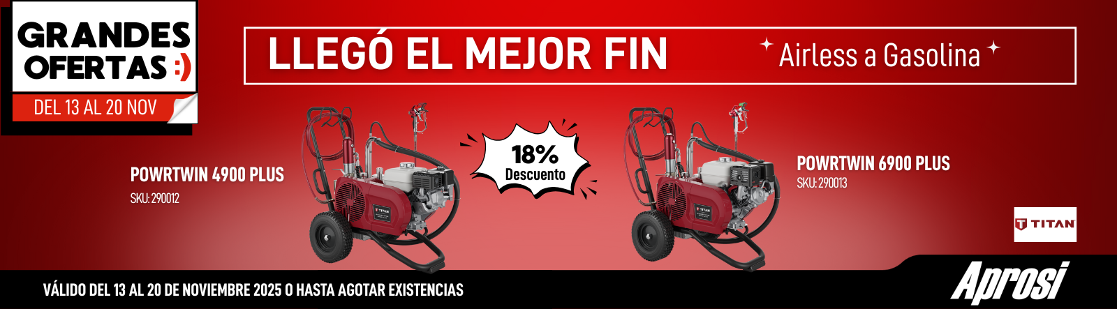 Buen Fin Airless a Gasolina