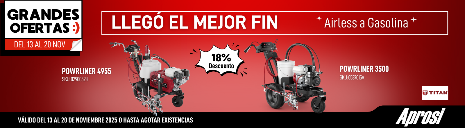 Buen Fin Airless a Gasolina 