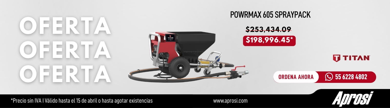 Promociones Powrmax 605 Spraypack
