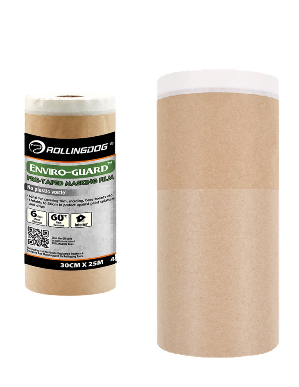 Papel kraft precintado con cinta adhesiva (30 x 25)