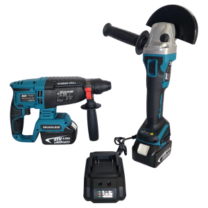 Kit de esmeriladora y taladro/rotomartillo inalámbricos